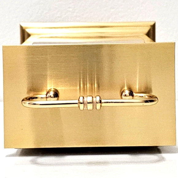 Bulova Gold Square Mantle Carriage Table Transistor Alarm Clock - Picture 12 of 16